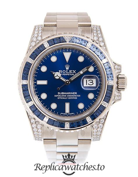 Rolex Submariner Replica 116659PAVEO Blue Dial 40MM - Best Rolex ...