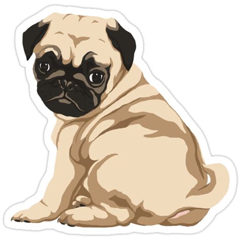 "Pug Puppy" Stickers by lilnellan | Redbubble