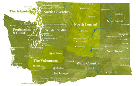 Washington State Map | experiencewa.com