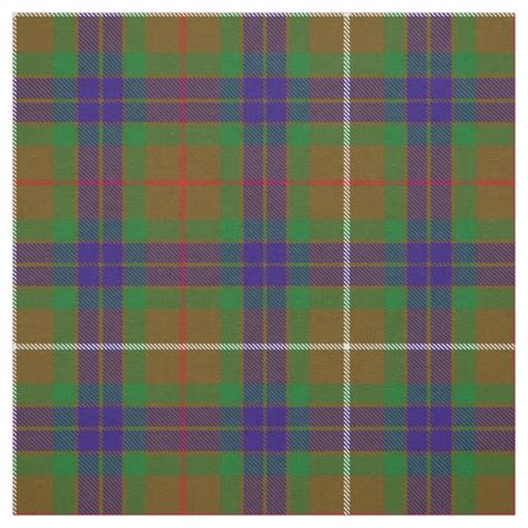 Clan Fraser Ancient Hunting Tartan Fabric | Zazzle