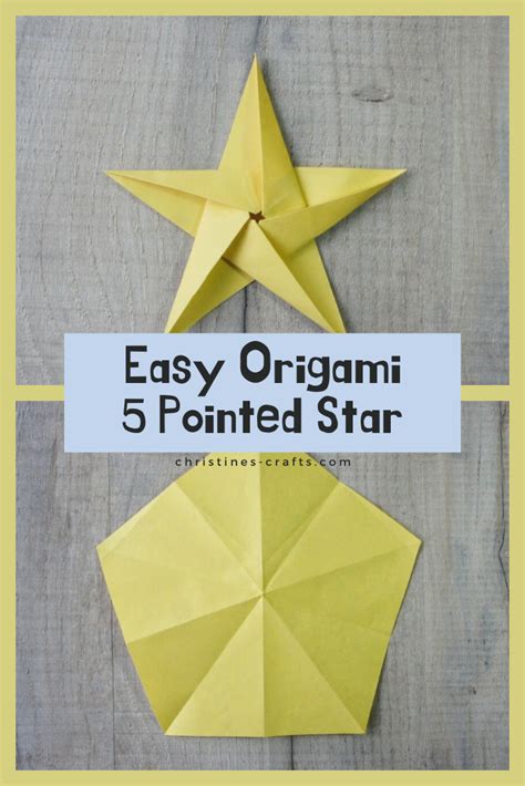 How to Make a 5 Pointed Star - Origami Tutorial - Christine's Crafts | Christmas origami ...