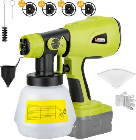 Paint Sprayer for Ryobi 18V Battery 200W 1000ML HVLP Cordless Paint Sprayer Gun | eBay