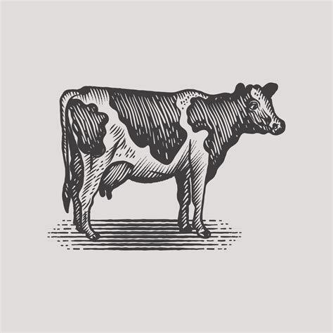 ILLUSTRATION COW VINTAGE 24460224 Vector Art at Vecteezy