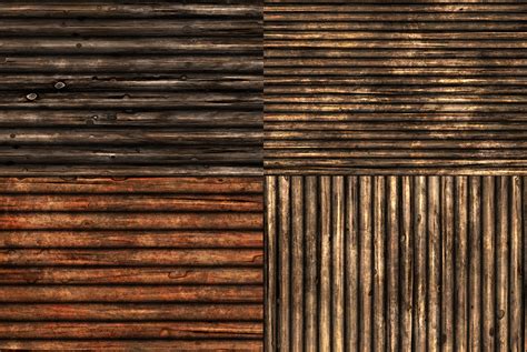 10 Wood Logs Wall Background Textures - FilterGrade