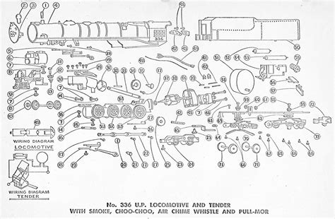 American Flyer Locomotive 336 Parts List & Diagram - TrainDR