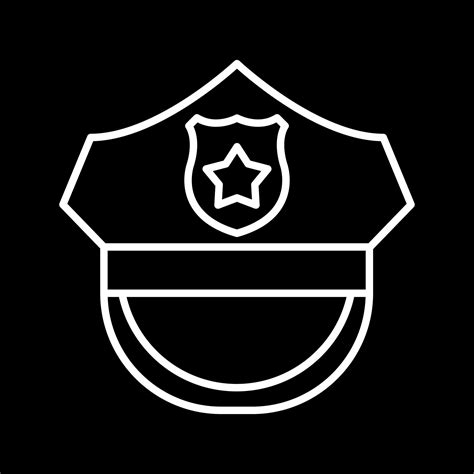 Police Hat Vector Icon 16220335 Vector Art at Vecteezy