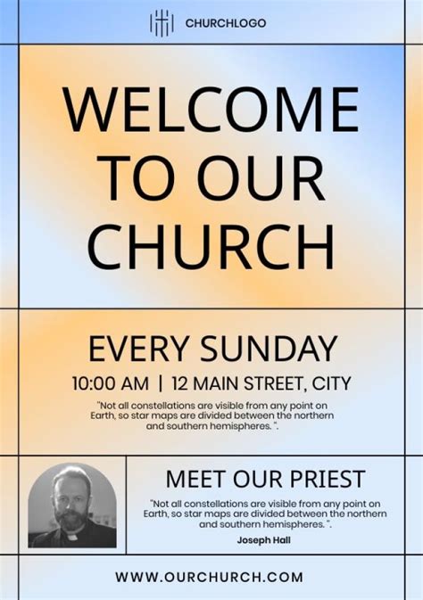 Personalize this Modern Gradient Welcome to our Church Flyer template ...