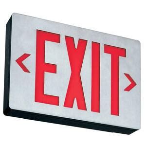 Lithonia Lighting Aluminum LED Emergency Exit Sign-LE S 1 R EL N SD - The Home Depot