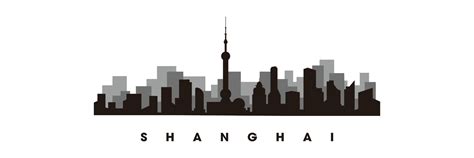 Shanghai skyline and landmarks silhouette vector 25462979 Vector Art at ...