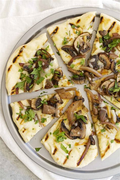 Grilled Mushroom Pizza with Rosemary and Smoked Mozzarella