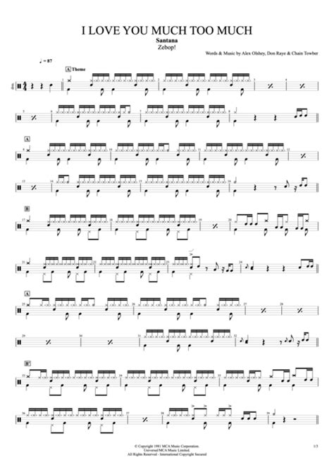 I Love You Much Too Much Tab by Santana (Guitar Pro) - Full Score | mySongBook