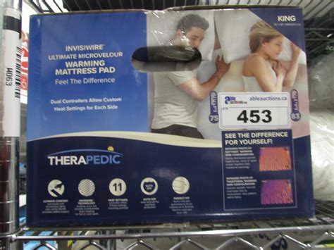 THERAPEDIC KING SIZE INVISIWIRE ULTIMATE MICROVELOUR WARMING MATTRESS PAD