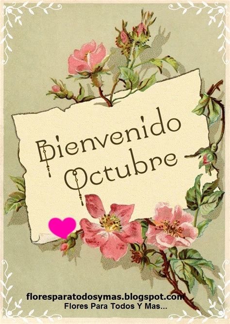 Flores Para Todos Y Mas: Bienvenido Octubre.