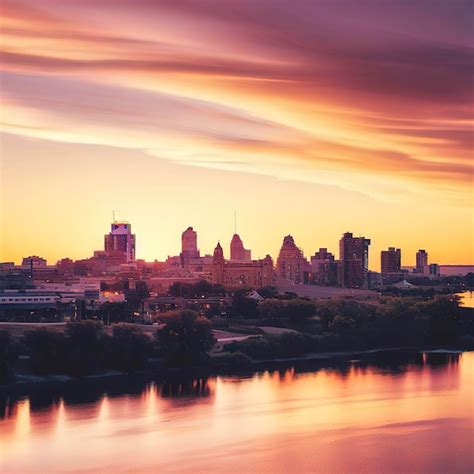 Premium AI Image | Sunset Saskatoon Skyline