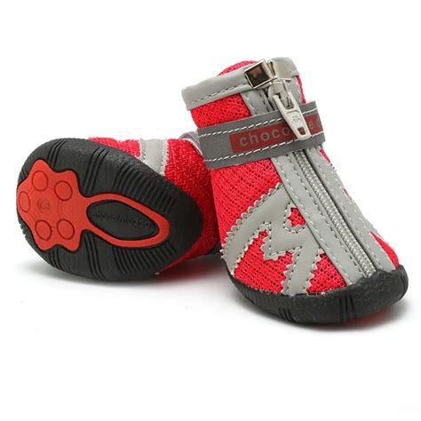 Dog Shoes Summer Reflective Breathable Mesh Dog Boots for Small Dogs ...