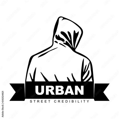 Man in hoodie. Logo design. Urban design. Stock Vector | Adobe Stock