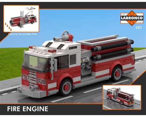 LEGO MOC C01 - Fire Engine by Labronco Brick Designs | Rebrickable - Build with LEGO