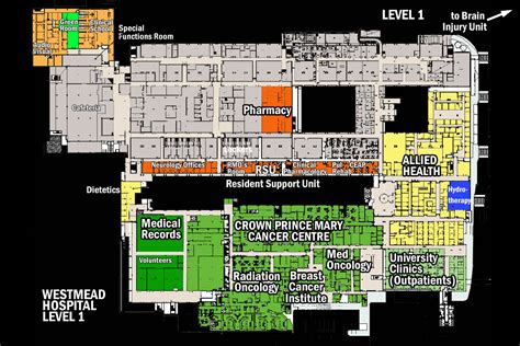 Westmead Hospital Ward Map