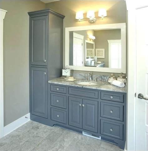 bathroom single sink vanity with tower - Google Search | Bathroom ...