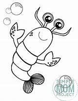 Lobster Coloring Page For Kids sketch template