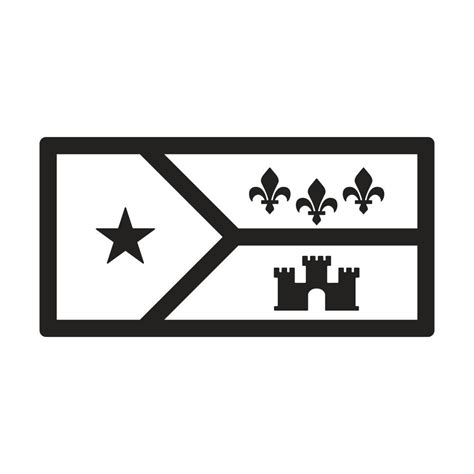 Acadian Flag Icon License Plate - Parish Ink