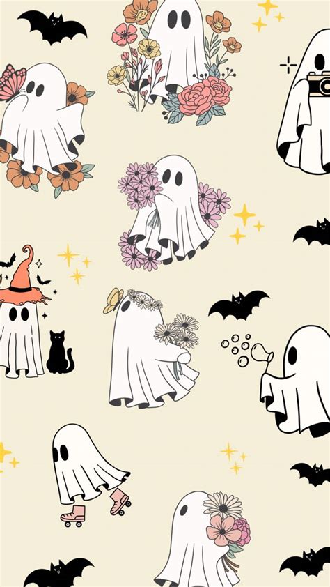 Cute Ghost Background | Halloween wallpaper iphone backgrounds, Halloween wallpaper iphone ...