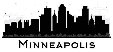 Minneapolis Minnesota skyline city silhouette — Stock Vector ...