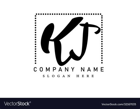 Kj logo Royalty Free Vector Image - VectorStock