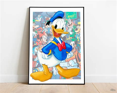 Donald Duck Download Print Donald Watercolor Art Poster for | Etsy