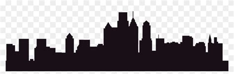 Transparent Philadelphia Skyline Silhouette Png - Philadelphia Skyline ...