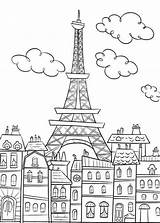Eiffel Tower Free For Kids coloring Page  Download Print Or Color sketch template