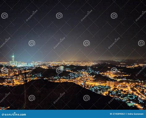 A night at the mecca city stock image. Image of mecca - 274589063