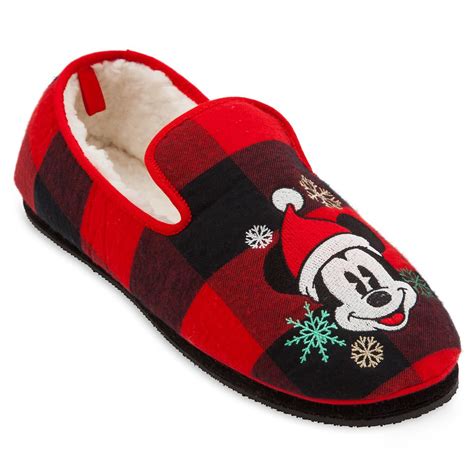 Mickey Mouse Plaid Holiday Slippers for Adults now available for purchase – Dis Merchandise News