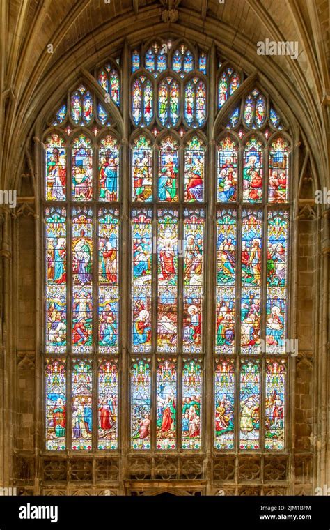 Stained Glass Window in the Cathedral, Gloucester, Gloucestershire ...