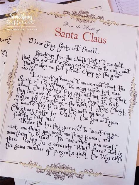 Handwritten Letter from Santa Completely Customized / Custom Letter from Santa / Letters from ...