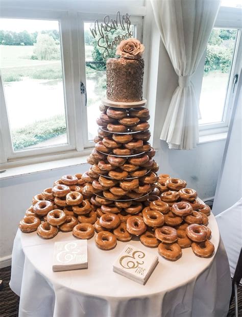 Krispy Kreme Donut wedding cake tower#cake #donut #kreme #krispy #tower #wedding | Donut wedding ...