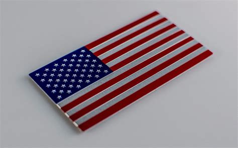 3D Metal American Flag Sticker Decal Mirrored Reverse Car Bike Truck Emblem | eBay