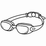 Swimming Goggles Page Coloring Pages sketch template