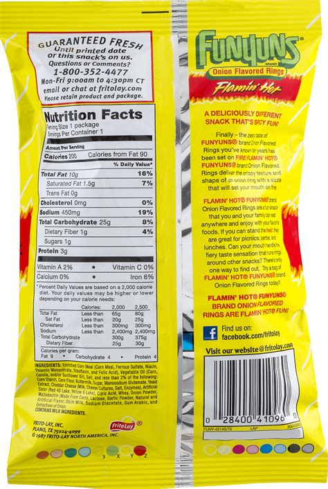 33 Funyuns Nutrition Label - Labels Design Ideas 2020