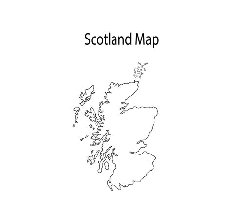 Scotland Map Outline Vector Illustration in White Background 11661510 ...