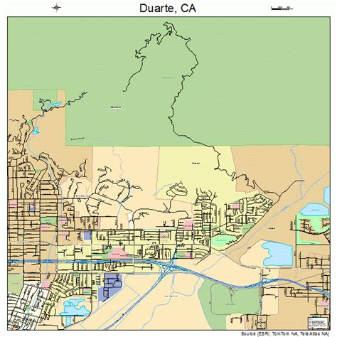 Duarte California Street Map 0619990