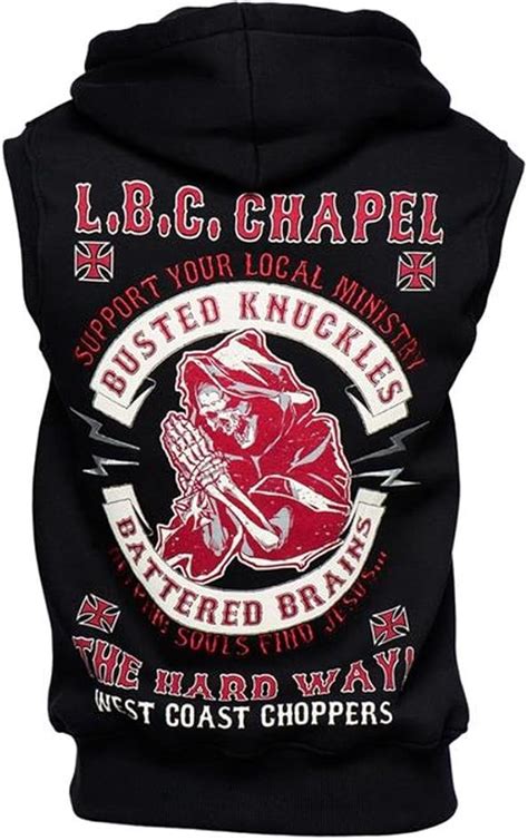 WEST COAST CHOPPERS WCC Hoodie Chapel Sleeveless Zip Black: Amazon.de: Bekleidung