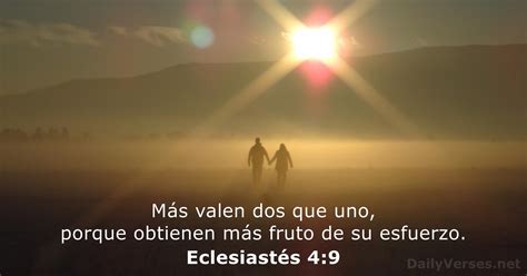 30 de enero de 2023 - Versículo de la Biblia del día - Eclesiastés 4:9 - DailyVerses.net