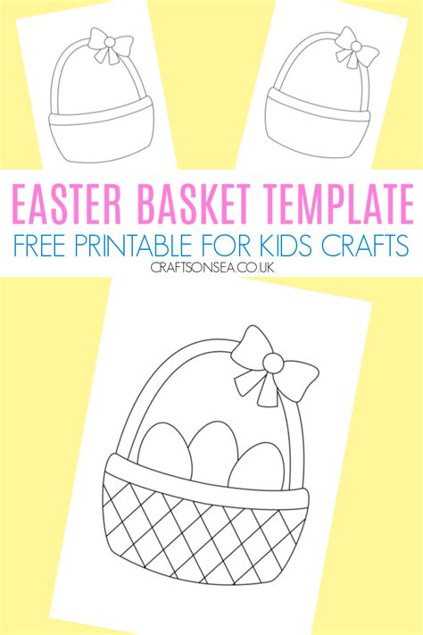 Easter Basket Template (FREE Printable) - Crafts on Sea