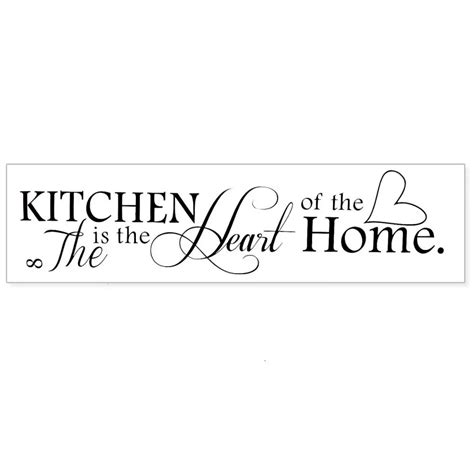 Removable Black Slogan Wall Sticker Kitchen is Heart of Home Sayings Design Wall Sticker Home ...