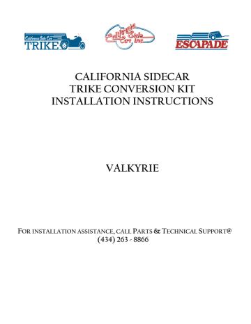 California Sidecar Valkyrie Trike Conversion Kit Installation Instructions | Manualzz