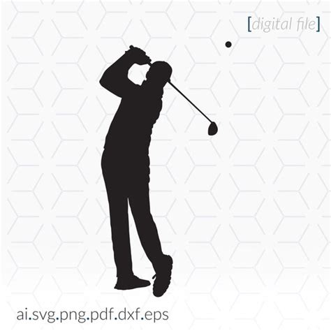 Golfer Silhouette SVG File for Cutting and Printing Projects | Etsy Canada