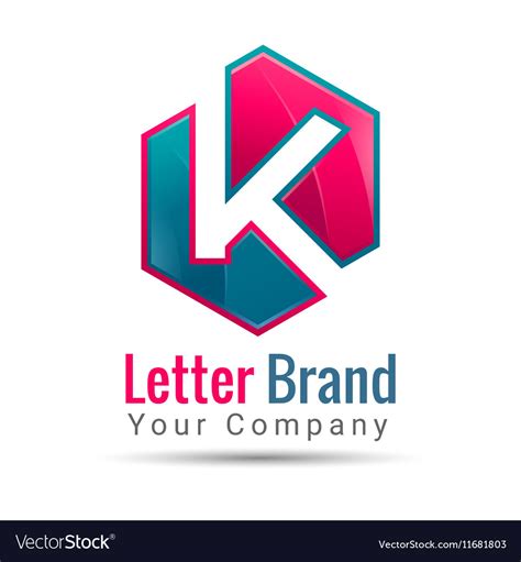 Letter k logo template business icon Royalty Free Vector