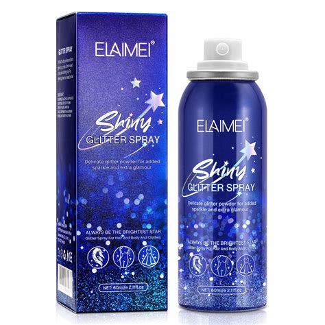 ELAIMEI Glitter Spray for Hair and Body Make Up Long Lasting Shimmer ...