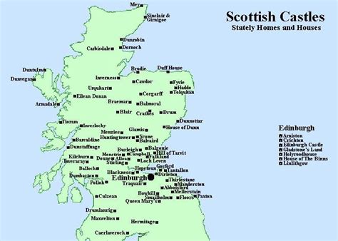 Map of the castles of Scotland | Scottish castles, Scotland castles ...